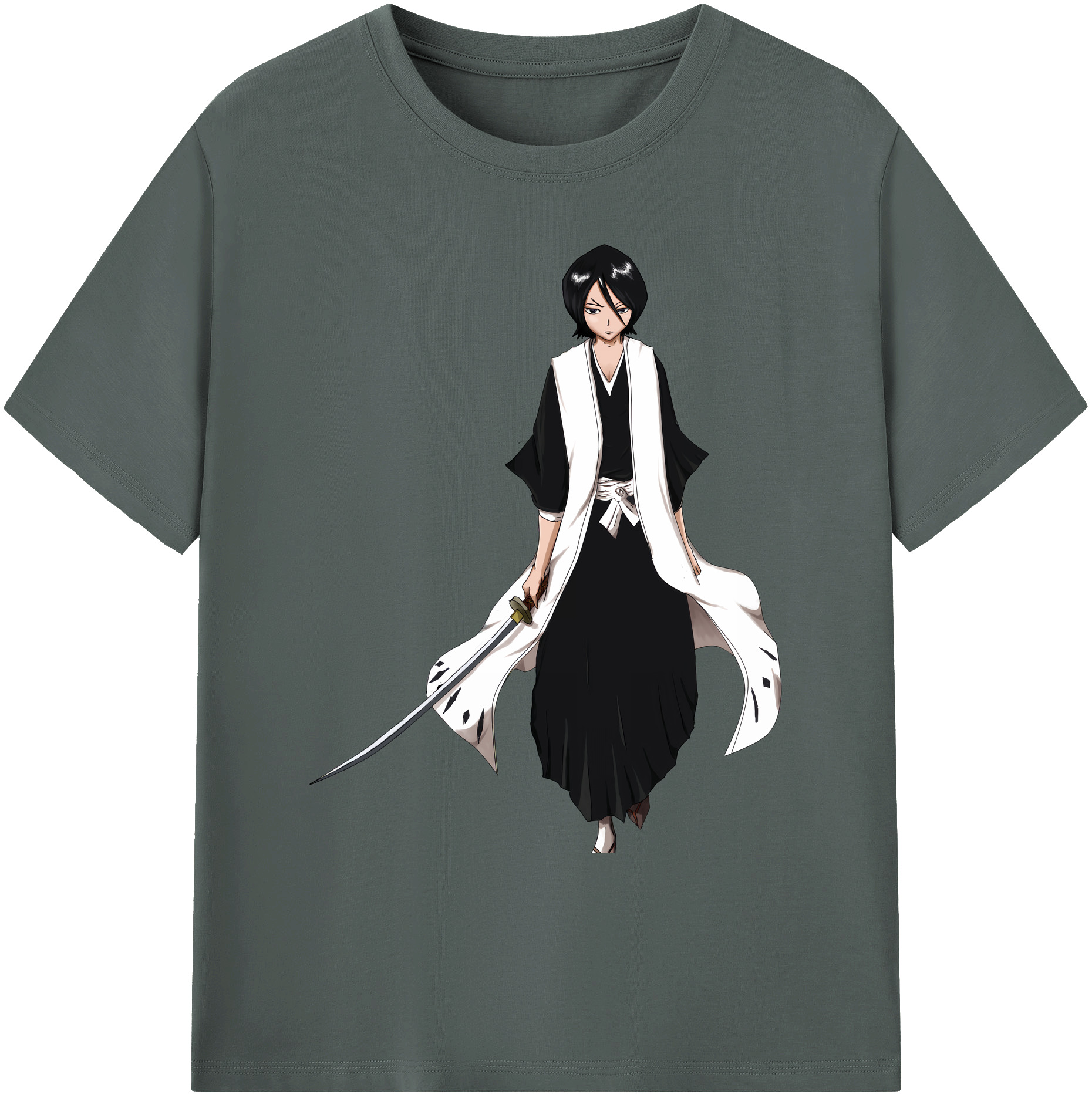 （画像用） ブリーチ 朽木ルキア BLEACH Kuchiki Rukia 綿100％ メンズ半袖Tシャツ｜肌触りやわらか＆通気性